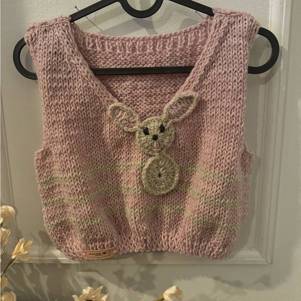 HANDMADE.   A carefully knitted, handmade sweater for your lovely child. New